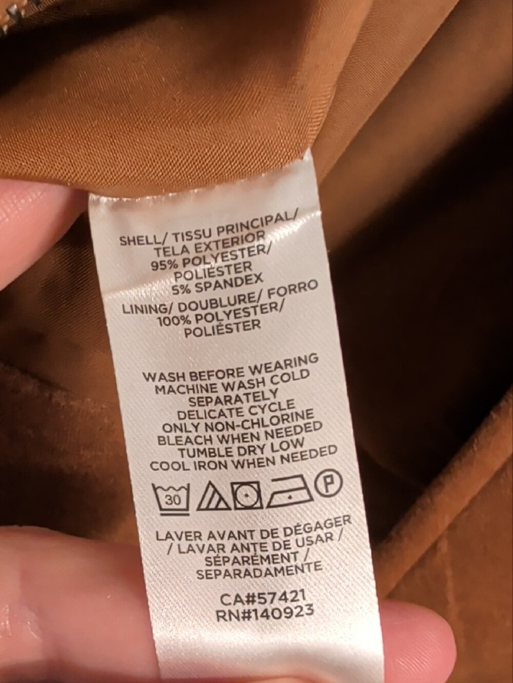 LOFT Tan Faux Suede Moto Jacket - Picture 7 of 7